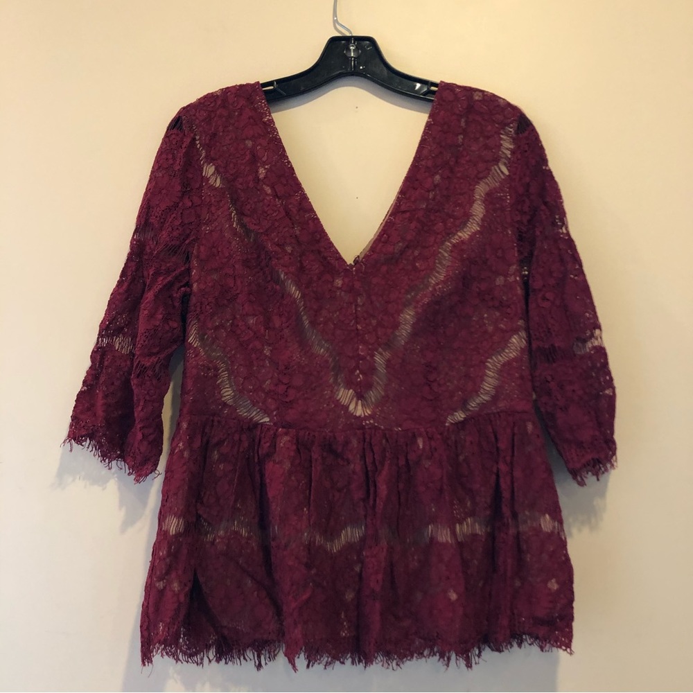 MAEVE ❤️ Sz. L red lacey blouse